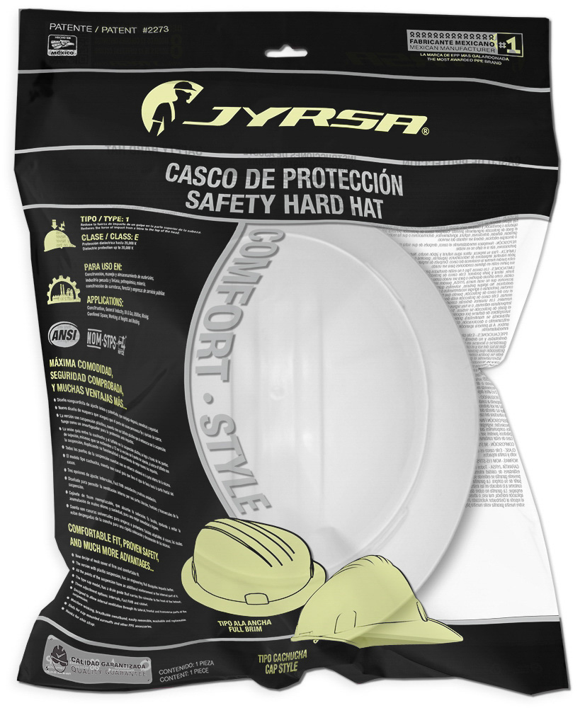 CASCO BLANCO TIPO ALA ANCHA DIELÉCTRICO WW-2008BK JYRSA