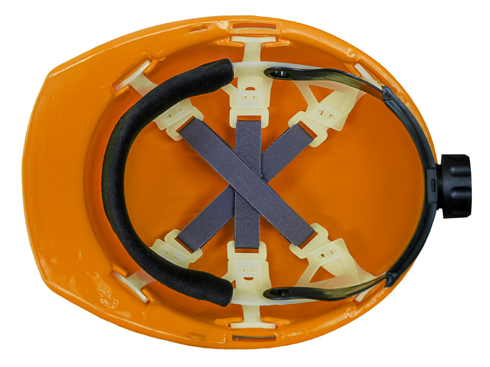 CASCO ANARANJADO DIELÉCTRICO CON SUSPENSION TEXTIL 6 PUNTOS DE MATRACA WW-2017ANK JYRSA