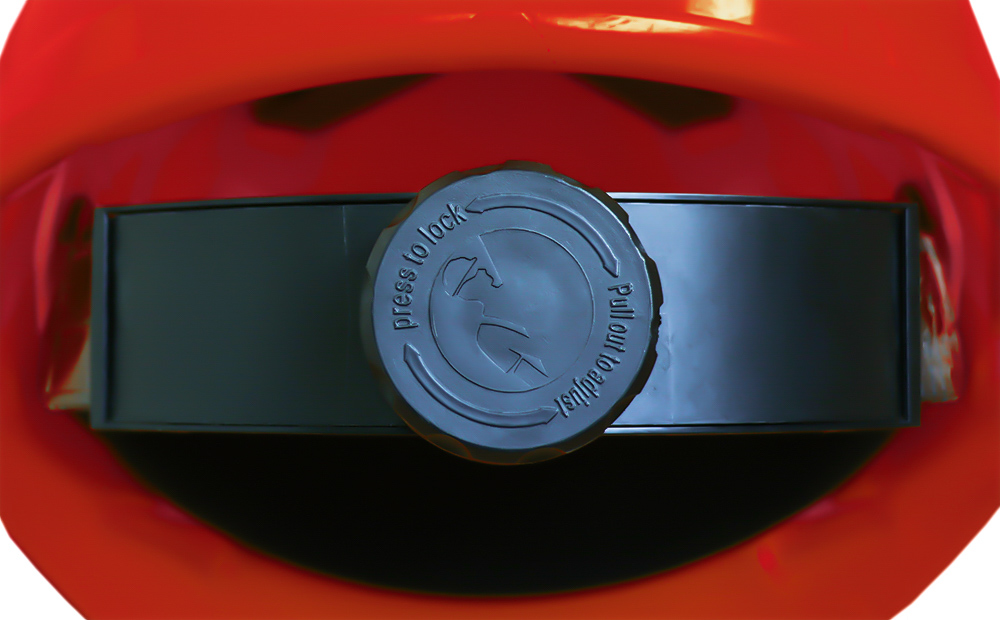 CASCO ROJO DIELÉCTRICO CON SUSPENSION TEXTIL 6 PUNTOS DE MATRACA WW-2017RK JYRSA