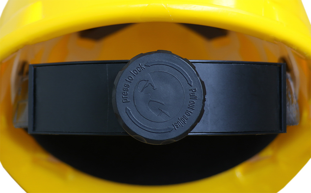 CASCO AMARILLO DIELÉCTRICO CON SUSPENSION TEXTIL 6 PUNTOS DE MATRACA WW-2017AMK JYRSA