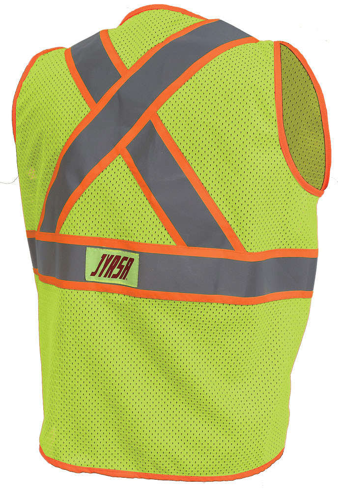 CHALECO AMARILLO TELA JERSEY DE ALTA VISIBILIDAD CON REFLEJANTE TEXTIL SR-1210AMCRX JYRSA