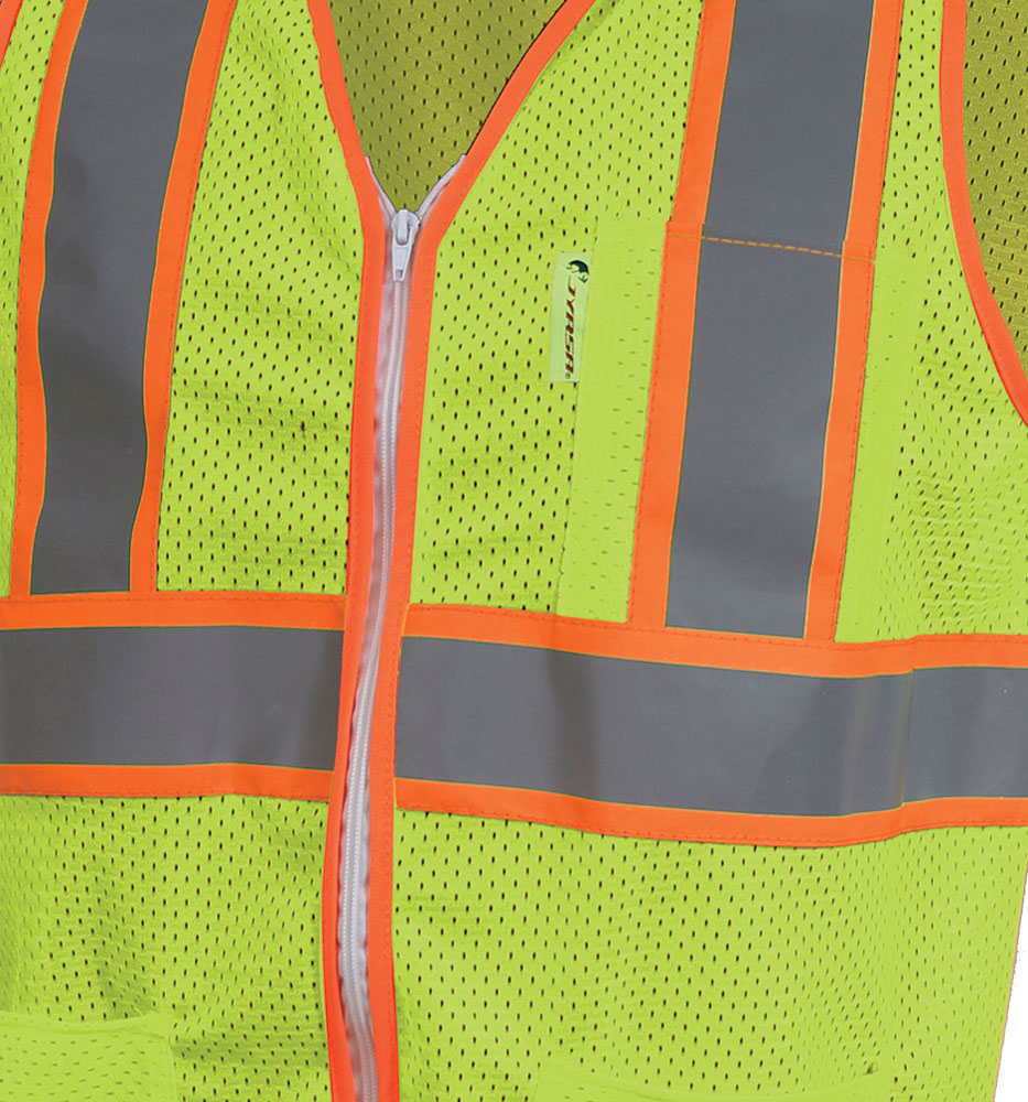 CHALECO AMARILLO TELA JERSEY DE ALTA VISIBILIDAD CON REFLEJANTE TEXTIL SR-1210AMCRX JYRSA