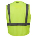 CHALECO AMARILLO ALTA VISIBILIDAD CLASE 2 TALLA S/M 48-73-5021 MILWAUKEE