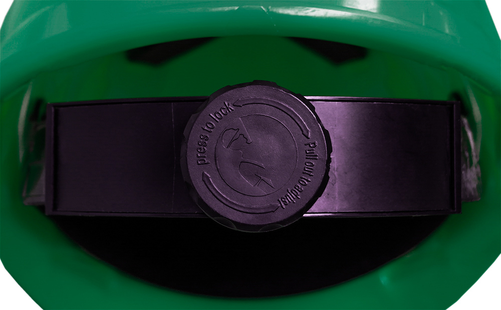 CASCO VERDE DIELÉCTRICO CON SUSPENSION TEXTIL 6 PUNTOS DE MATRACA WW-2017VK JYRSA