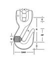 GANCHO CON PASADOR G100 CADENA 1/2" 15000LB 5724815 CAMPBELL