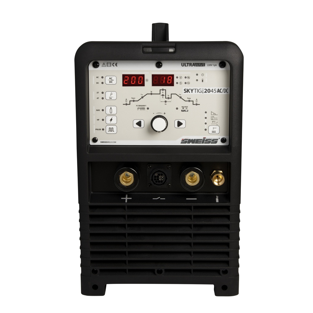 SOLDADOR INVERSOR TIG 200 A AC/DC - SKYTIG 2045 220V 1F + PEDAL SOSWSWT2045 SWEISS