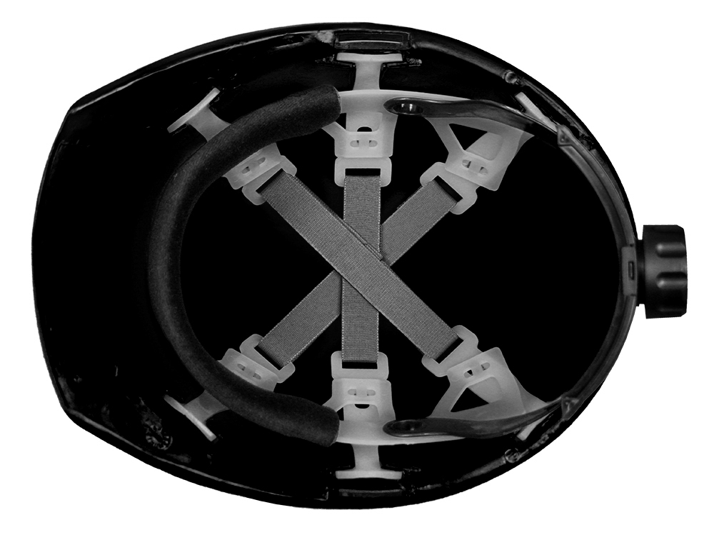 CASCO NEGRO DIELÉCTRICO CON SUSPENSION TEXTIL 6 PUNTOS DE RATCHET WW-2017NEK JYRSA