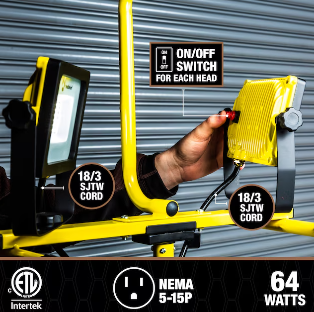 LAMPARA LED DUAL 6000 LUMENS TRIPODE TELESCOPICO CSW3X2 SOUTHWIRE