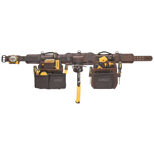 CINTURON / DELANTAL PORTA HERRAMIENTA CUERO 18 BOLSILLOS DWST550113 DEWALT