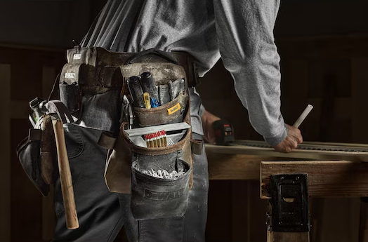 CINTURON / DELANTAL PORTA HERRAMIENTA CUERO 18 BOLSILLOS DWST550113 DEWALT