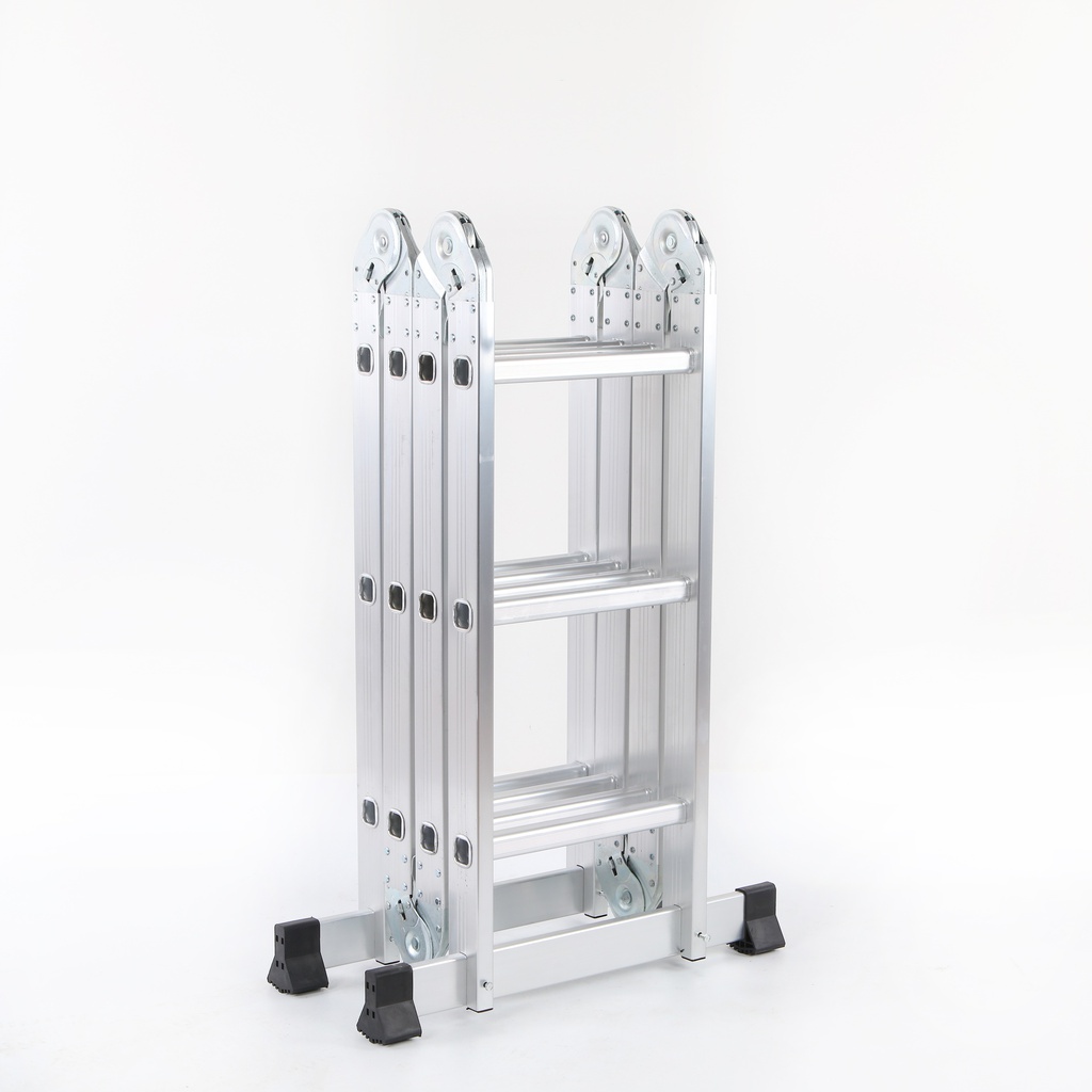 ESCALERA UTILITARIA MULTIPROPOSITO CON BANDEJA ALUMINIO 3.52 M  (12 PIES) 150 KG LX-M403 TECNOESCALERAS