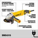 ESMERILADORA ANGULAR 4-1/2"/5" 1500 W DWE4315B3 DEWALT