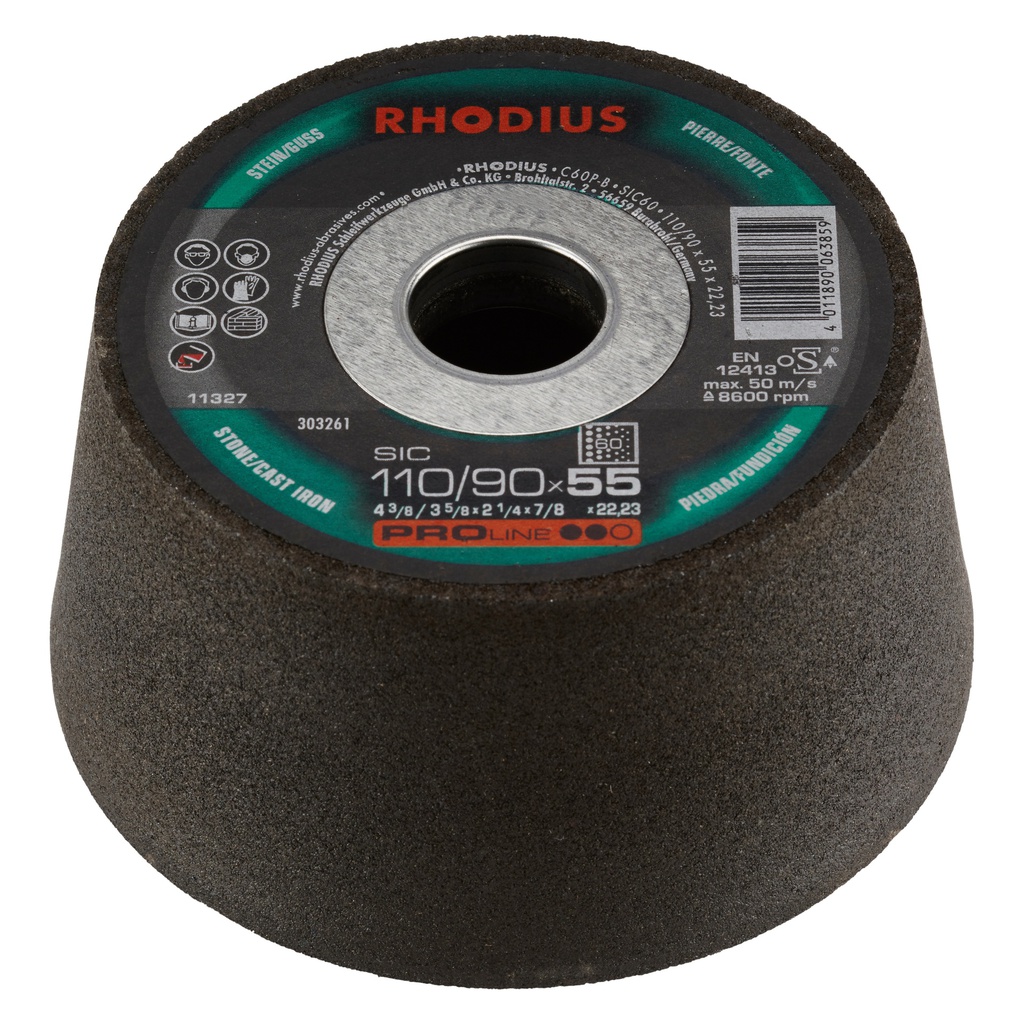 COPA DESBASTE CONCRETO 110/90x55x22,23MM GR60 RHOD