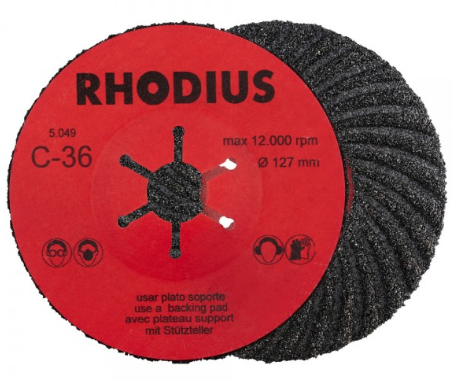 DISCO ESMERILAR 125X22,2MM GR80 FLEXIBLE 300480 RHODIUS