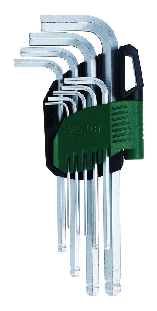 JUEGO 9 LLAVES ALLEN LARGA BOLA 1.5-10 MM ST09105ASJ SATA