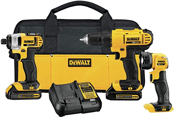 JUEGO TALADRO/ATORNILLADOR/LAMPARA 20V DCK340C2 DEWALT