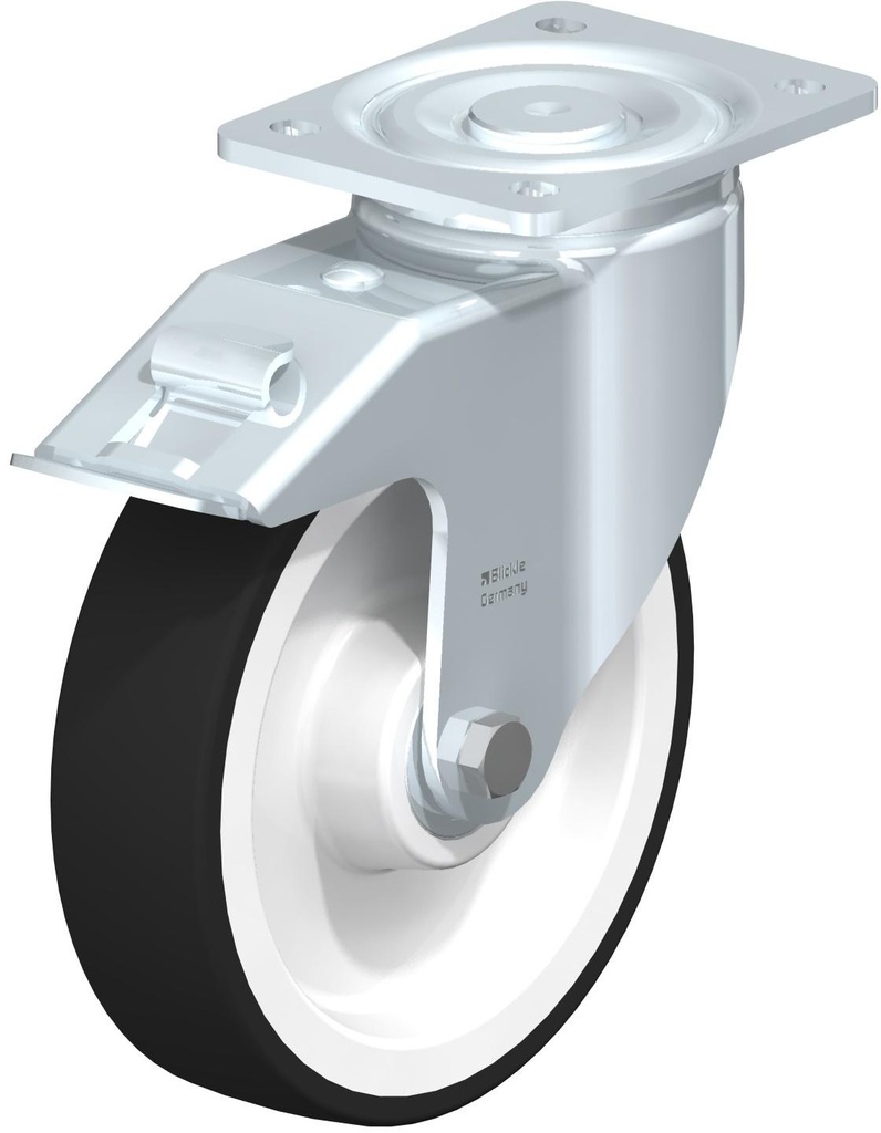 RUEDA GIRATORIA CON FRENO POLIURETANO TERMOPLASTICO 200X50MM 800KG LH-POTH 200K-FI 499426 BLICKLE