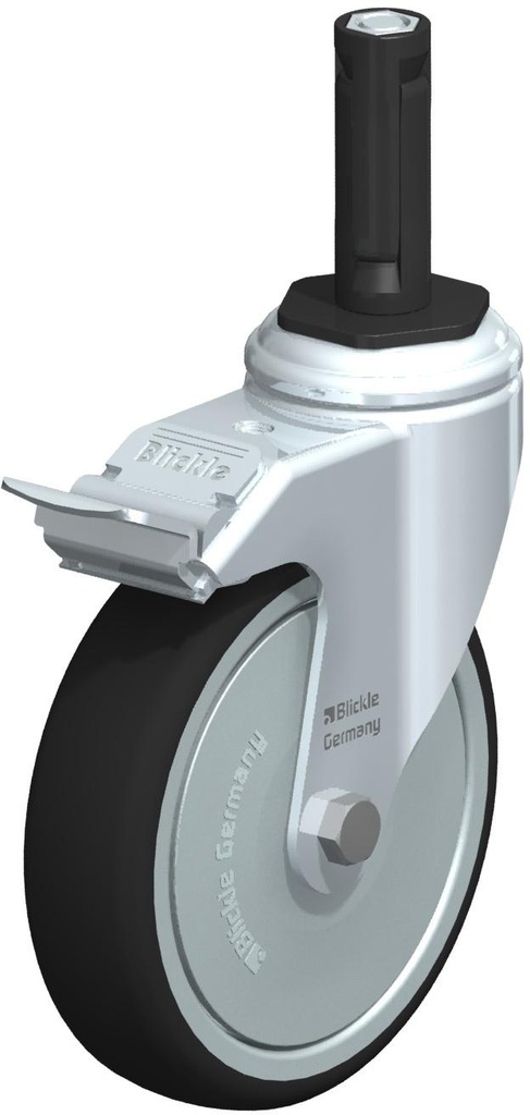 RUEDA POLIURETANO TERMOPLASTICA GIRATORIA CON FRENO Y EXPANSOR 125X32MM 120KG LKRA-PATH 126K-11-FI-FK-ER12 848887 BICKLE