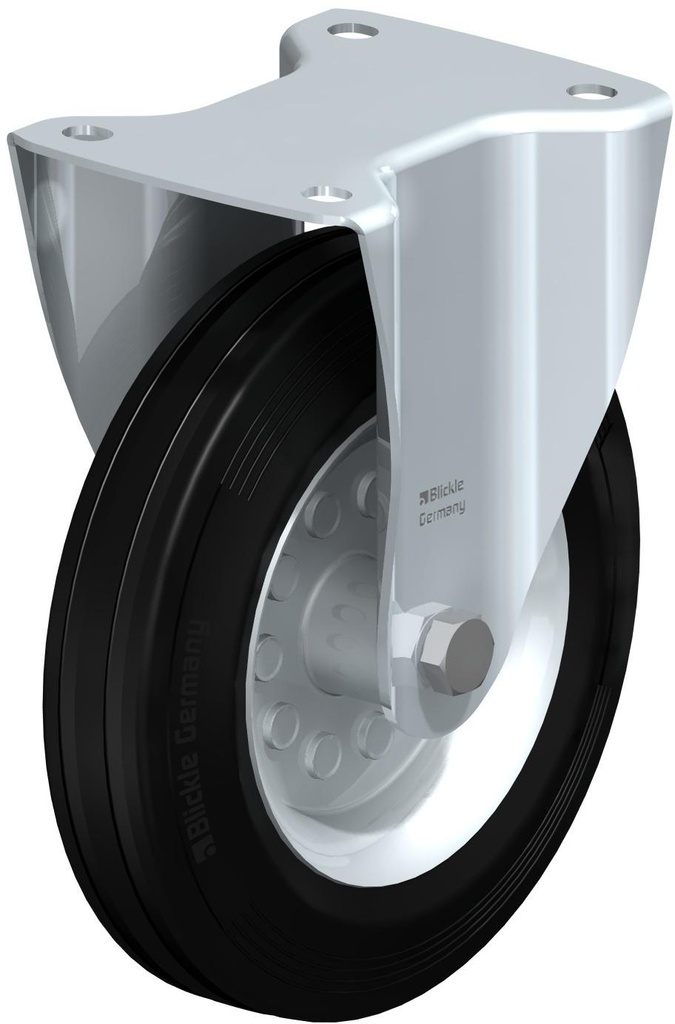 RUEDA FIJA HULE NEGRO 200x50MM 205KG B-VE200R 278341 BLICKLE