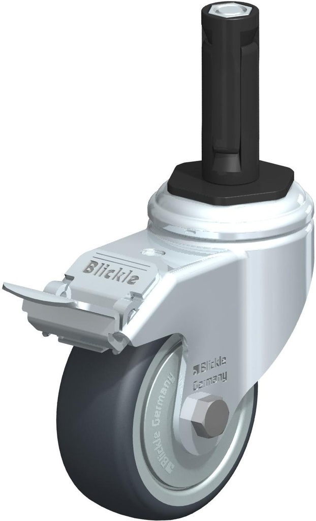 RUEDA TERMOPLASTICA GIRATORIA CON FRENO Y EXPANSOR 80X32MM 100KG LKRA-TPA 80K-11-FI-FK-ER12 762666 BLICKLE