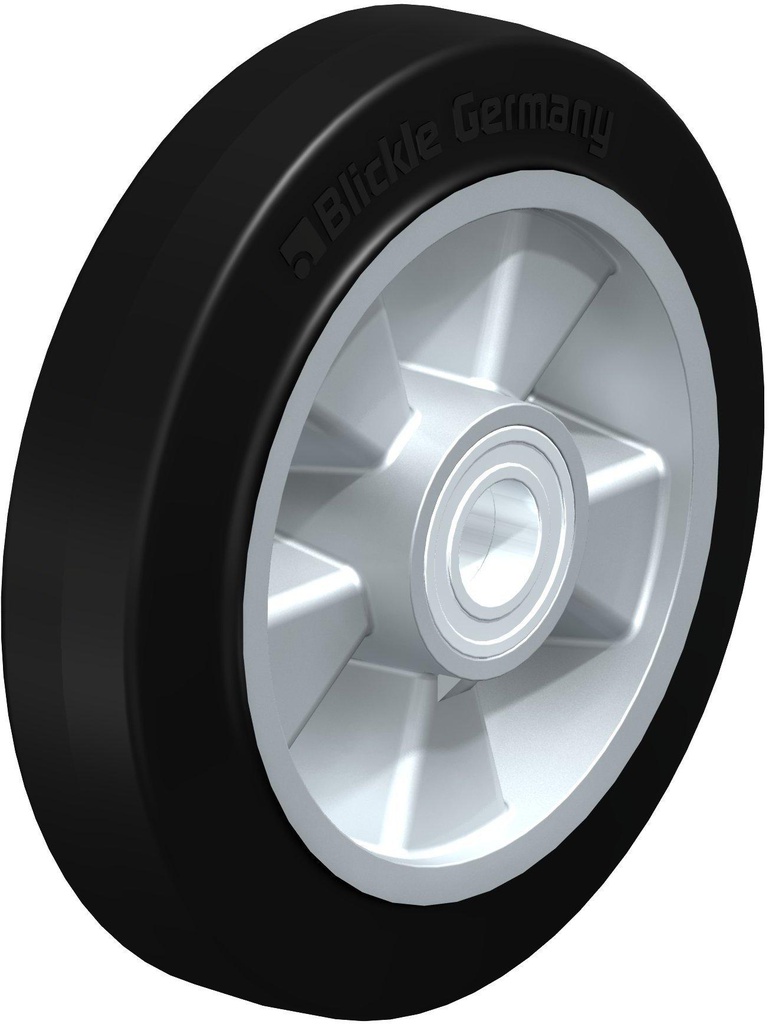 RUEDA SOLA GOMA ELASTICA 8" 200X50MM 500KG ALEV 200/25K 325324 BLICKLE