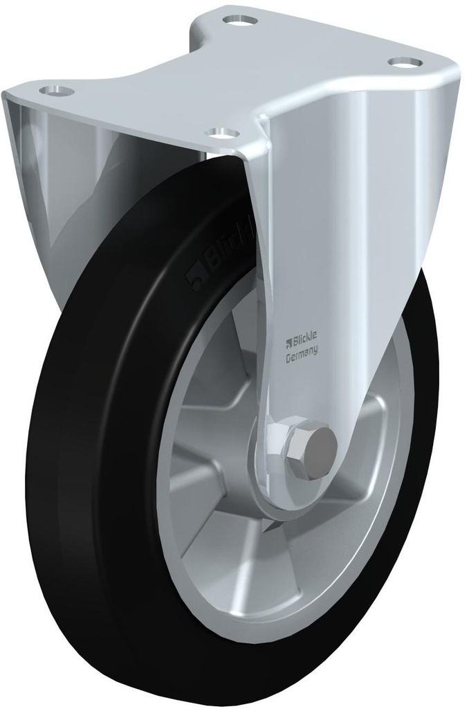RUEDA FIJA GOMA ELASTICA 200X50MM B-ALEV 200K 400KG 263525 BLICKLE