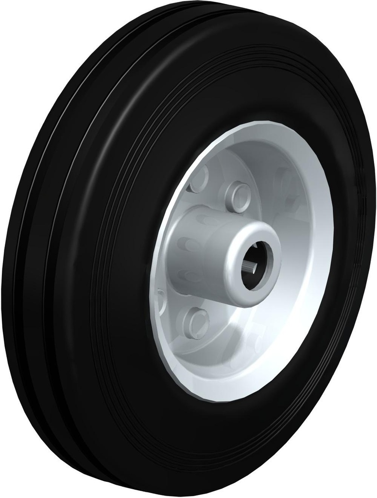 RUEDA SOLA HULE NEGRO 125X37X12MM VE125/12R  100KG 275792 BLICKLE