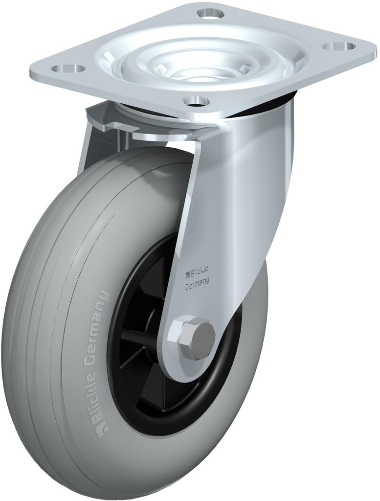 RUEDA GIRATORIA GOMA ELASTICA 125X38MM 50KG 739350 L-VWPP125G-SG