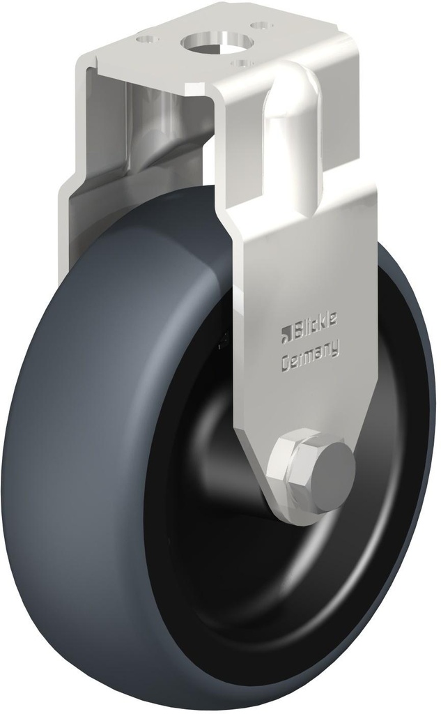 RUEDA TERMOPLASTICA FIJA INOXIDABLE CON AGUJERO PASANTE BRXA-TPA 75G 75KG 725975 BLICKLE