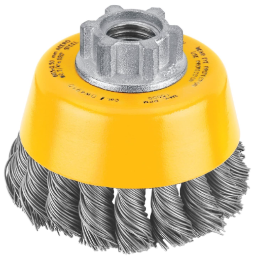 CEPILLO COPA  ALAMBRE TRENZADO 3"X5/8" DW4910 DEWALT