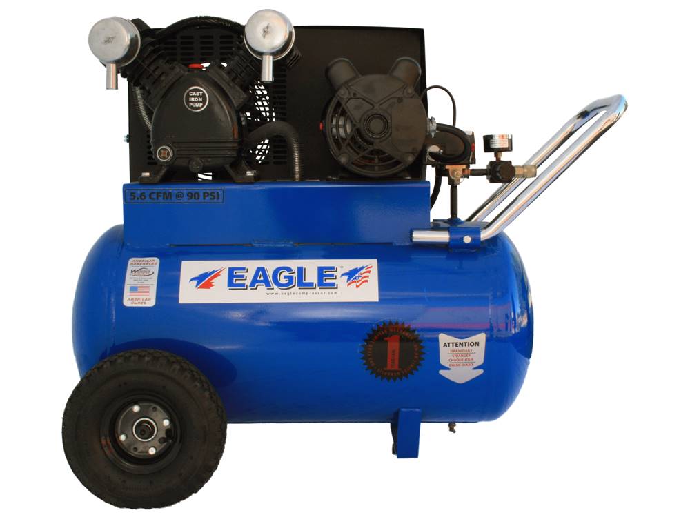 COMPRESOR HORIZONTAL 20 GALONES 3HP 120V P3120H1-CC EAGLE