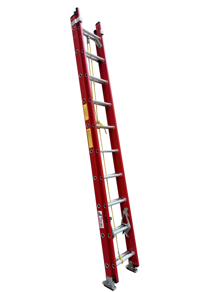 ESCALERA EXTENSION FIBRA INDUSTRIAL 24 PIES 375LBS IAA ANSI A 14.5 EF24 TECNOESCALERAS