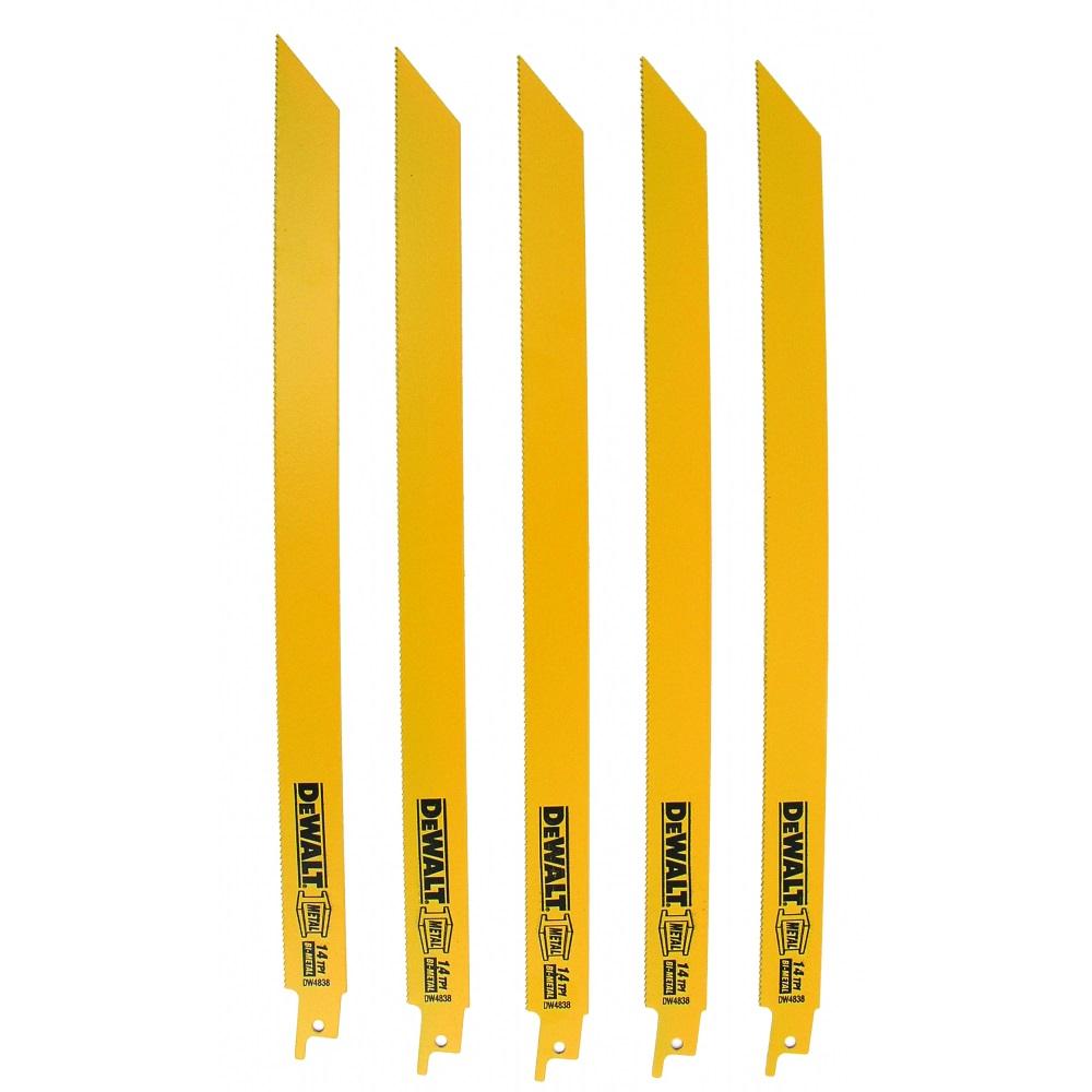 HOJA PARA SIERRA RECIPROCA 12" BI-METAL 12X14 TPI (5UDS) DW4838 DEWALT