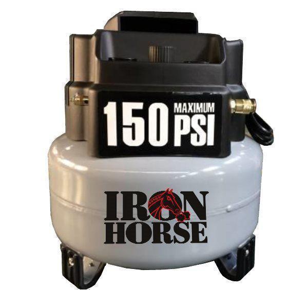 COMPRESOR 6 GAL 2HP 120V/60HZ 150 PSI IHP206OF IRONHORSE