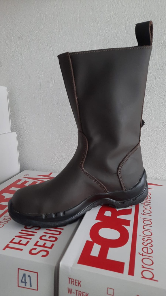 BOTA CUERO SOLDADOR PUNTA COMPOSITE CAFE DIELECTRICA HIGH #44 140444 FORTE