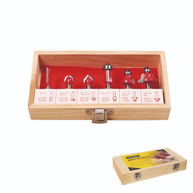 JUEGO CUCHILLAS PARA ROUTER 6 PIEZAS CQT006 UYUSTOOL