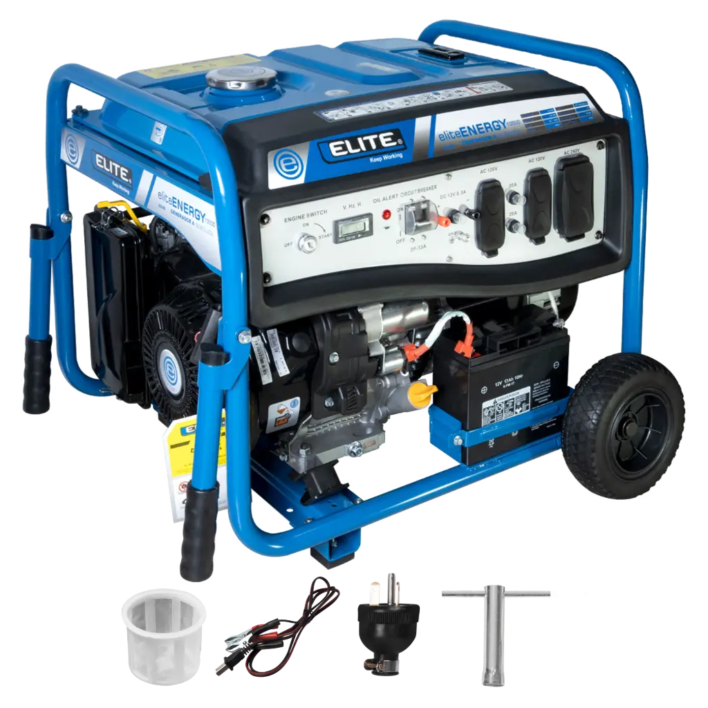 GENERADOR PORTATIL CON RUEDAS 10KW 120/240V 2G100 ELITE