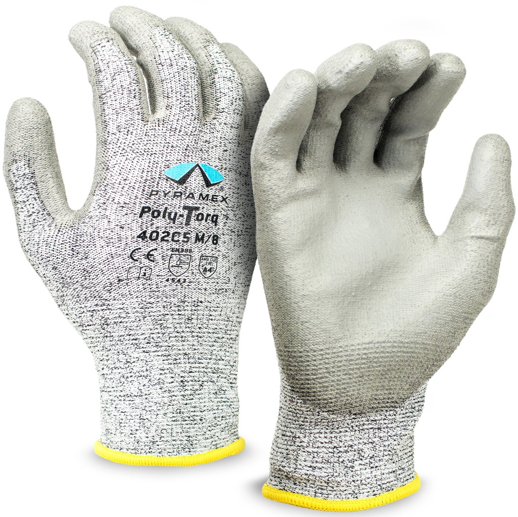 GUANTE ANTICORTE A4 POLIURETANO HPPE L GL402C5L PYRAMEX