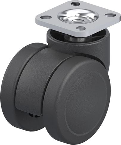 RUEDA DOBLE TERMOPLASTICA  2" CON BASE LKDB-PUA 50G-P20  50KG 842675 BLICKLE