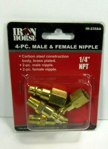 KIT DE ACOPLE RAPIDO MACHO Y HEMBRA 1/4" NPT IH-235AA IRONHORSE