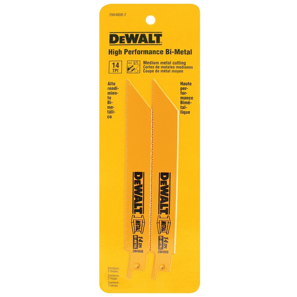 HOJA SIERRA RECIPROCA 6" METAL 14 TPI DW4808-2 DEWALT
