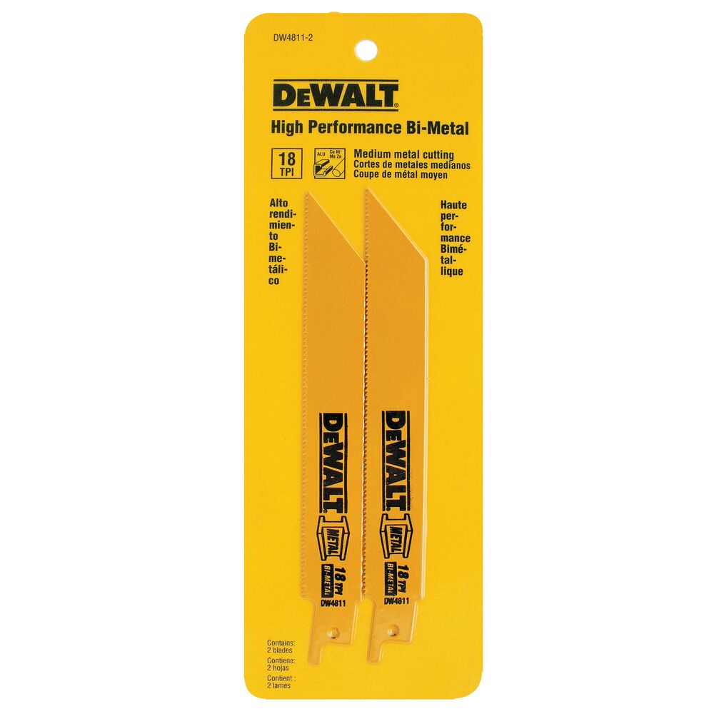 HOJA SIERRA RECIPROCA 6" METAL 18 TPI DW4811-2 DEWALT
