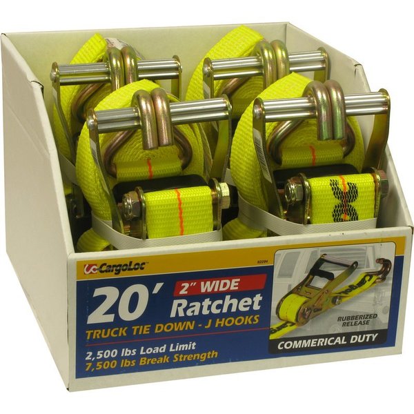 ESLINGAS CON RATCHET 1 PZA 2"X20FT (6M) 7500 LBS MAX 82294 CARGOLOC