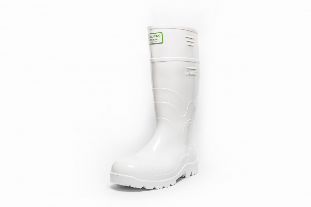 BOTA PVC BLANCA ACIDOS GRASOS PUNTA ACERO#36 GUERRERA SEGURIDAD 150636 ROBUSTA