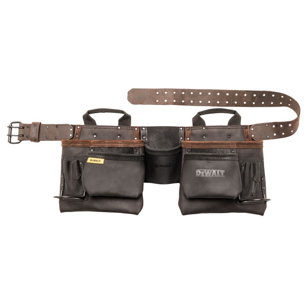 CINTURON / DELANTAL PORTA HERRAMIENTA CUERO 11 BOLSILLOS DWST550112 DEWALT