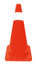 CONO DE PRECAUCION BRILLOSO 45 CM CON 1 REFLEJANTE SH-X055-45 T-SAFETY