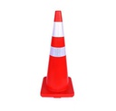 CONO DE PRECAUCION BRILLOSO 70 CM CON 2 REFLEJANTES SH-X055-70 T-SAFETY