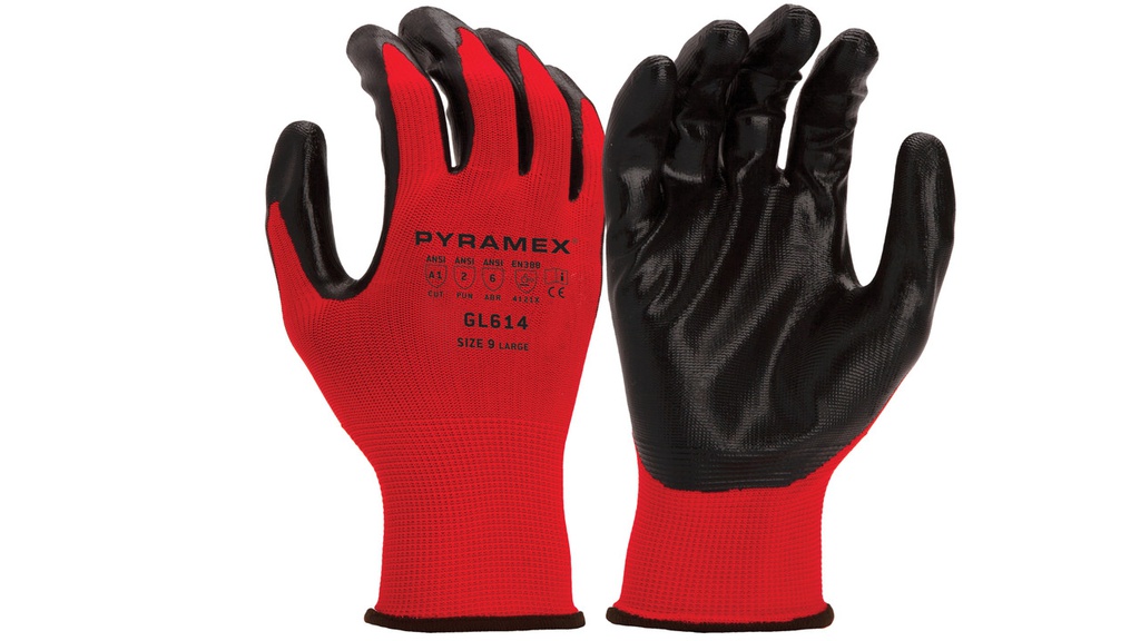 GUANTE POLIESTER NITRILO TALLA M GL614M PYRAMEX