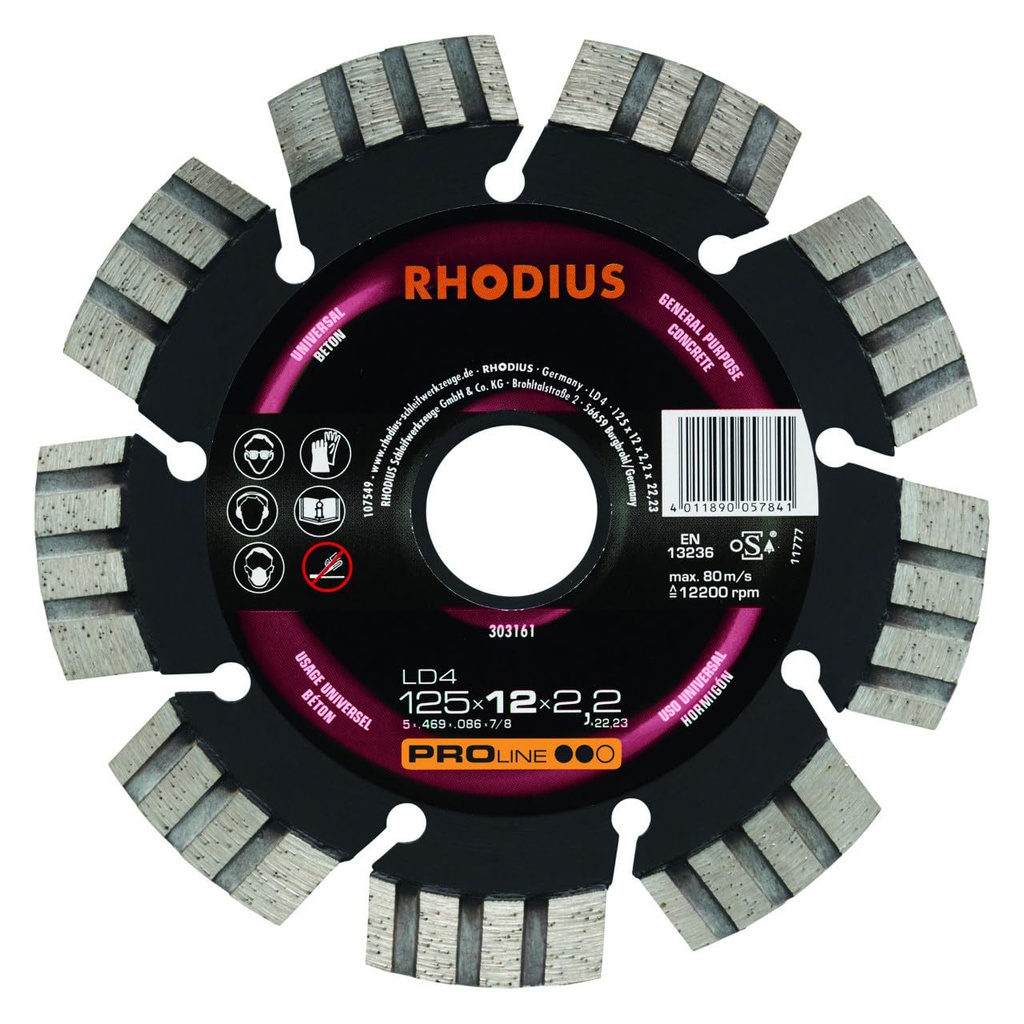 DISCO CORTE DIAMANTE LD4 5" 303161 RHODIUS