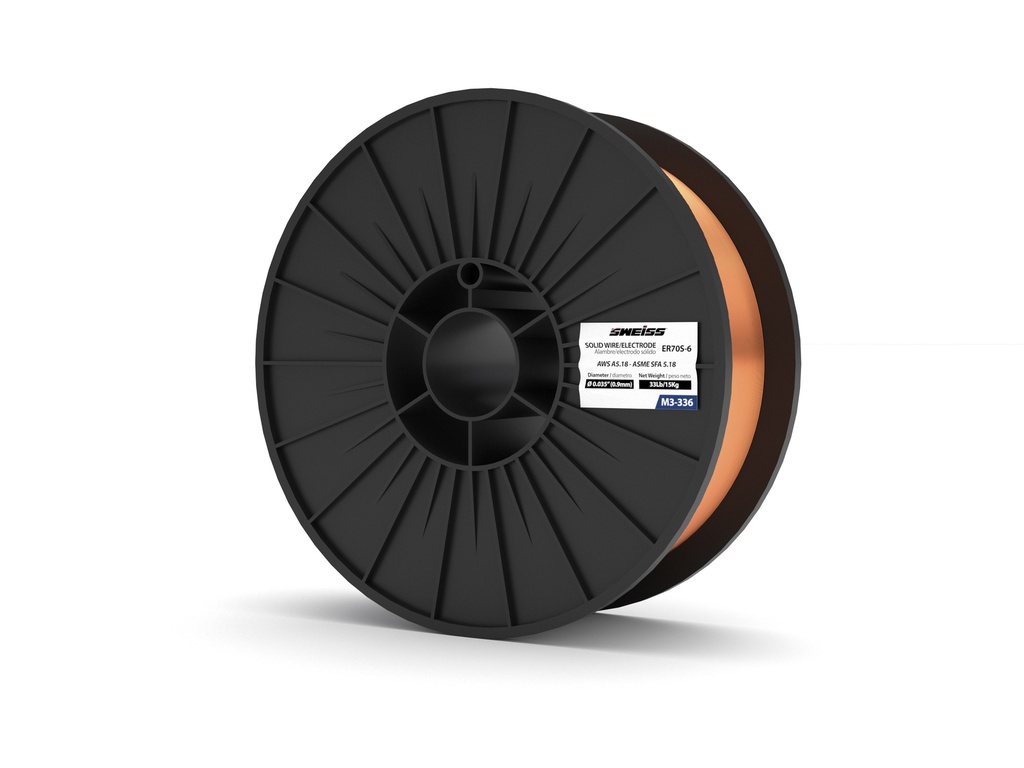ROLLO SOLDADURA ALAMBRE MIG WELD 70S-6 0.035"X15KG (0.9MM) M3-336 SWEISS
